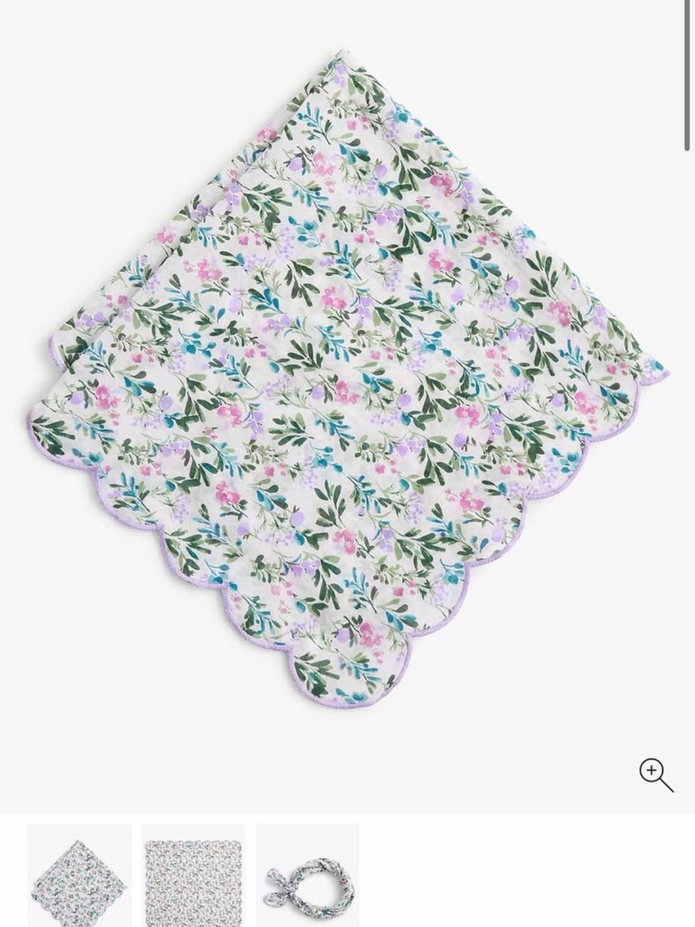 J. Crew Cotton Scalloped Handkerchief
